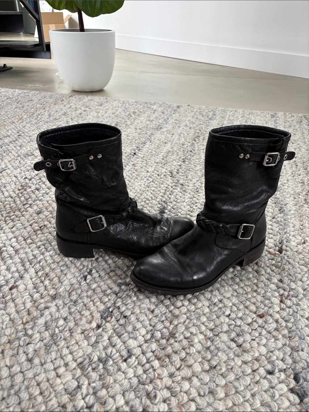 Latitude Femme shearling Moto boot